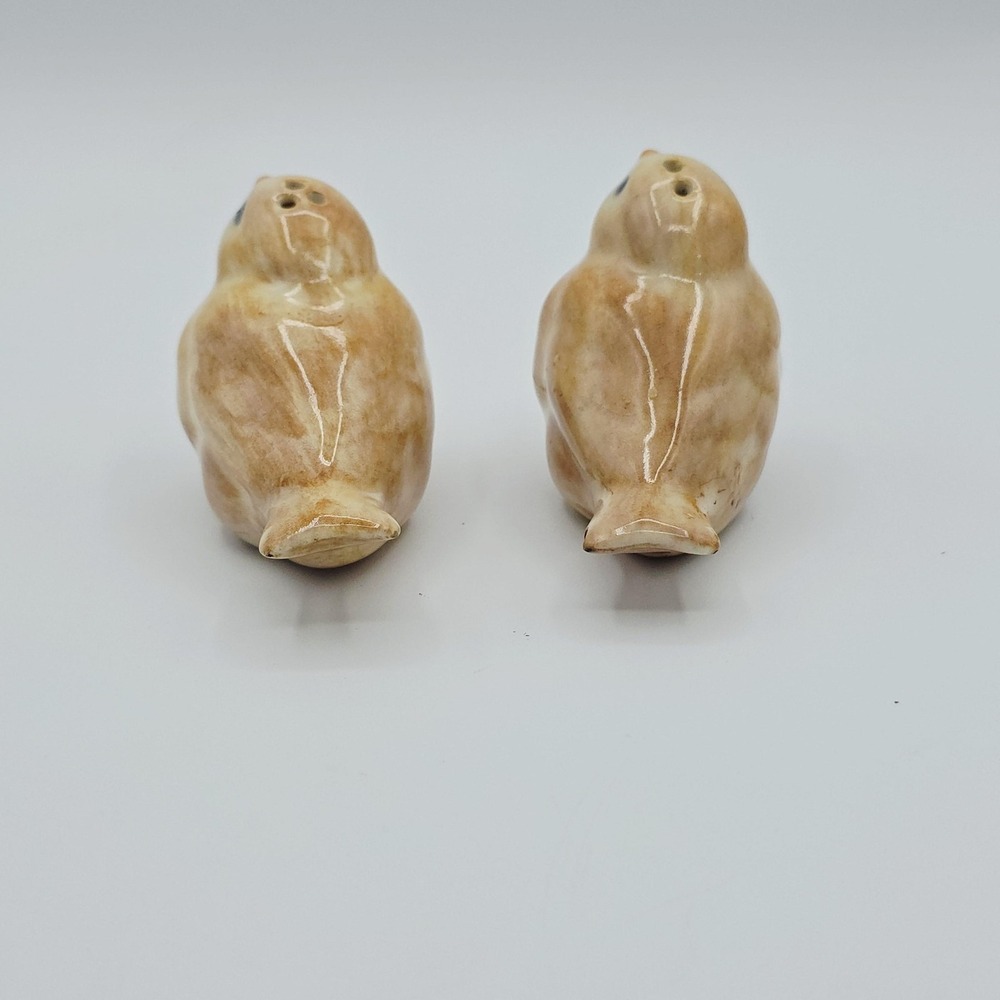 Vtg Beige Bird Salt & Pepper Shakers Ceramic Set Of 2 Small Kitchen Table Decor - Picture 3 of 9